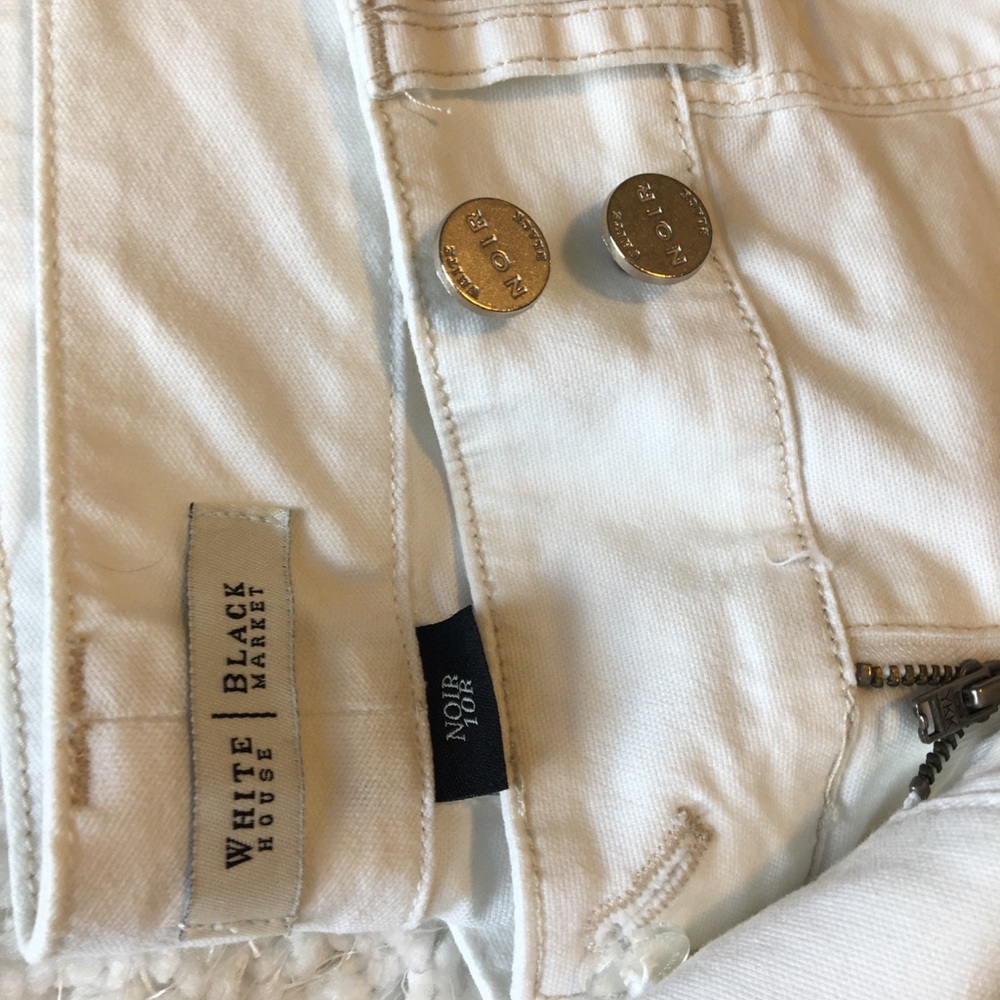 White bootcut pants
